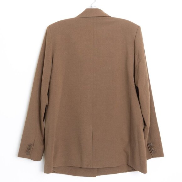 Frank and Oak The Relaxed Single Breasted Blazer Medium Brown - Picture 2 of 16